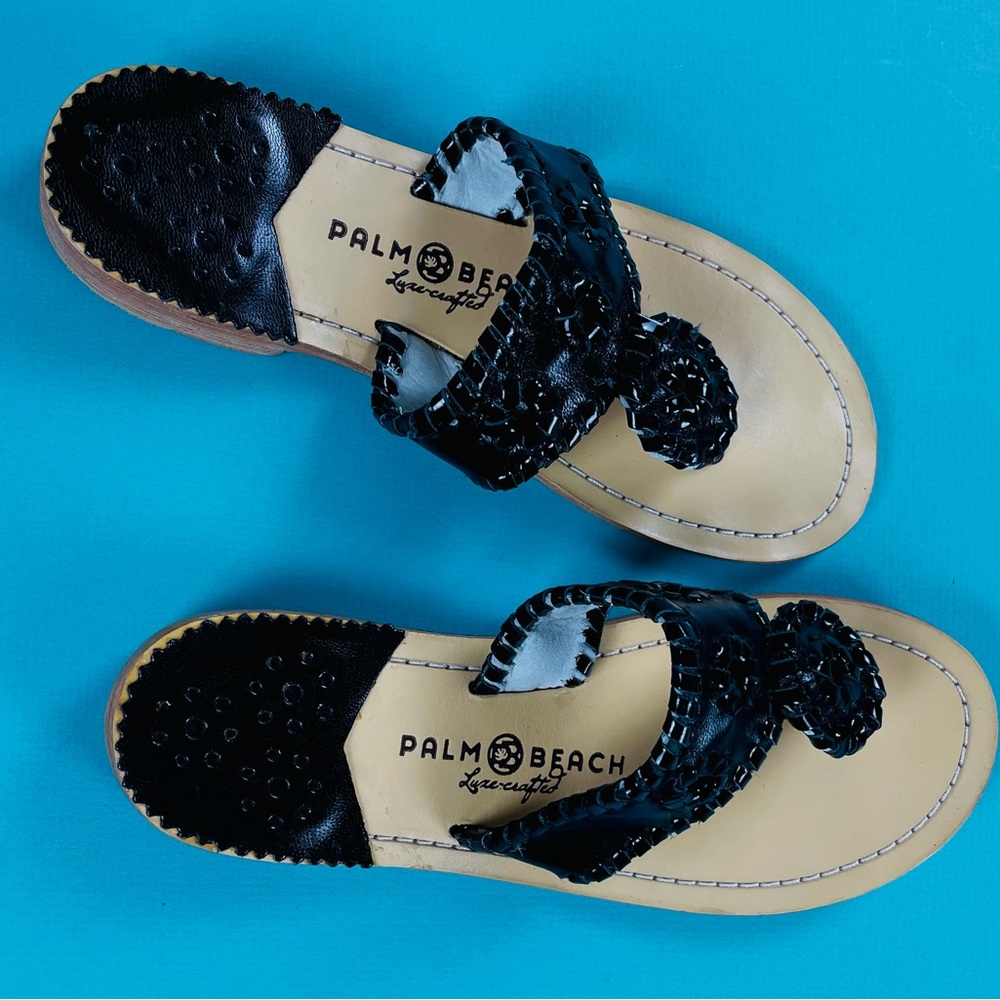 Palm Beach Black Sandals 6.5 NEW